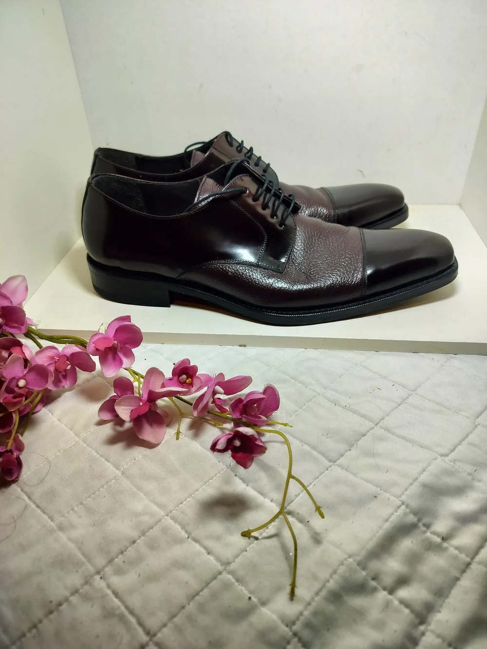 Mezlan SOKA BURGUNY OXFORDS  REAL     DEERSKIN